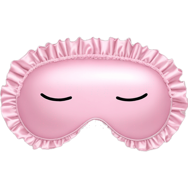 Light pink Frilly satin sleep mask  emoji