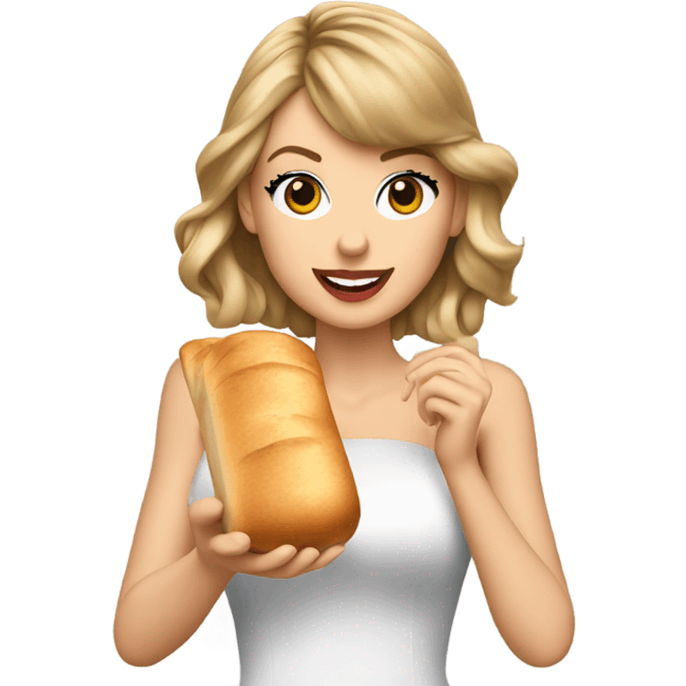 Taylor swift holding bread emoji