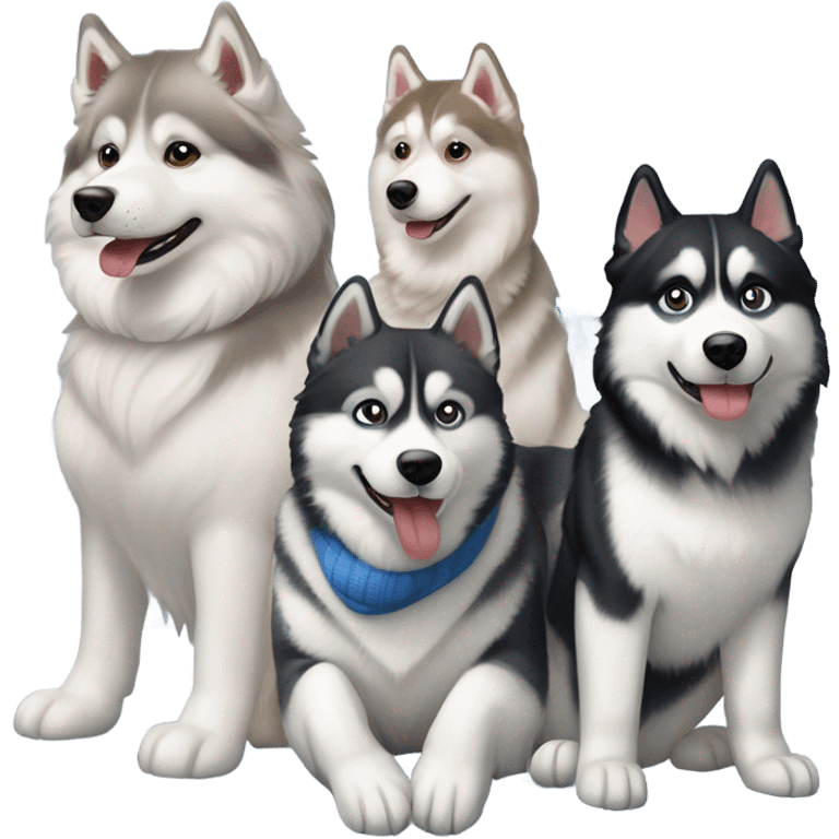 Snow dogs emoji