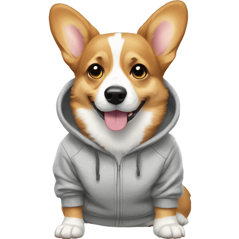 Corgi in a sweatshirt  emoji