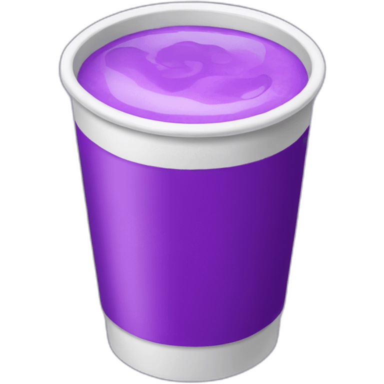 Double cup white of purple drink emoji