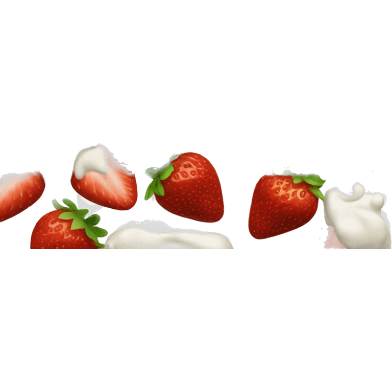 strawberries and cream emoji