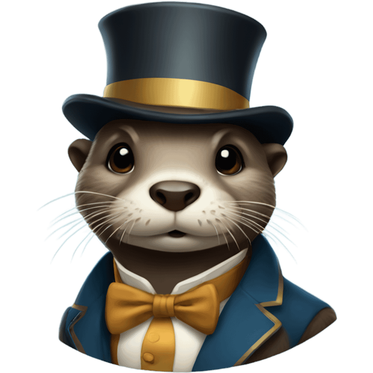 Otter with a tophat emoji