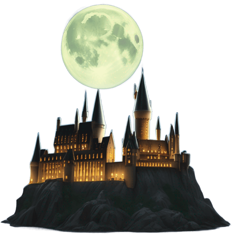 Hogwarts at night emoji