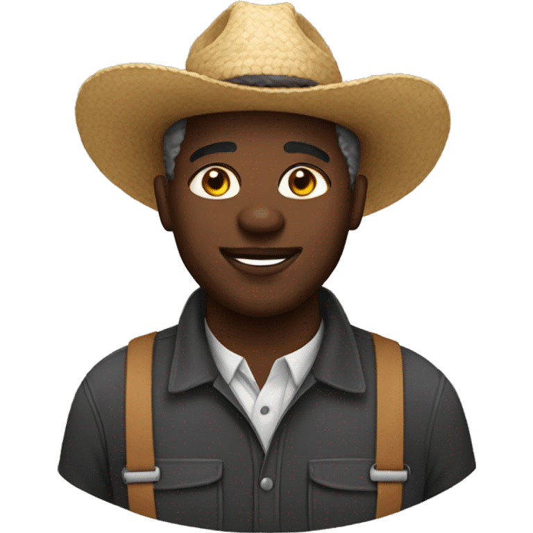 Black farmer emoji