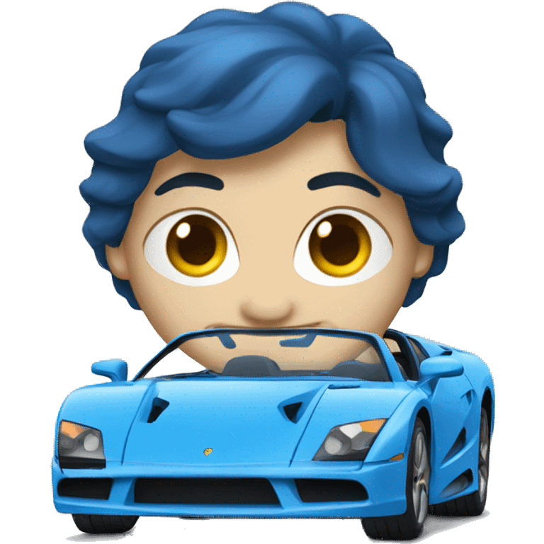 blue sport car emoji