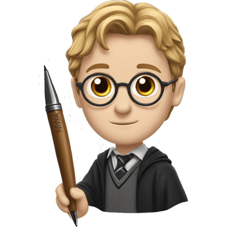 Harry potter using a pen emoji