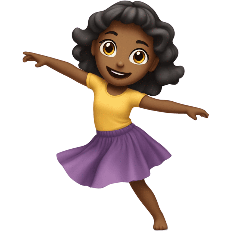 little girl dancing emoji