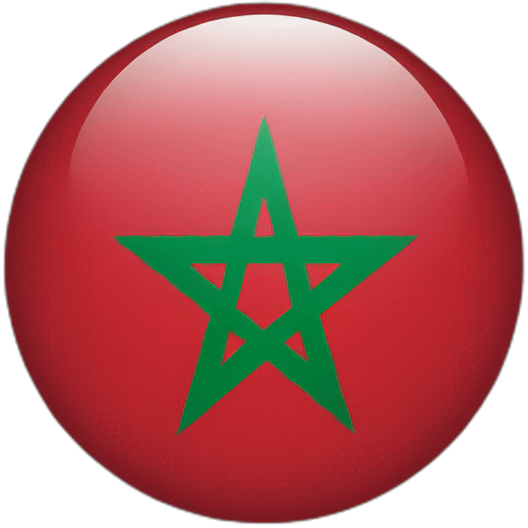 Morocco flag with fes in the centre emoji