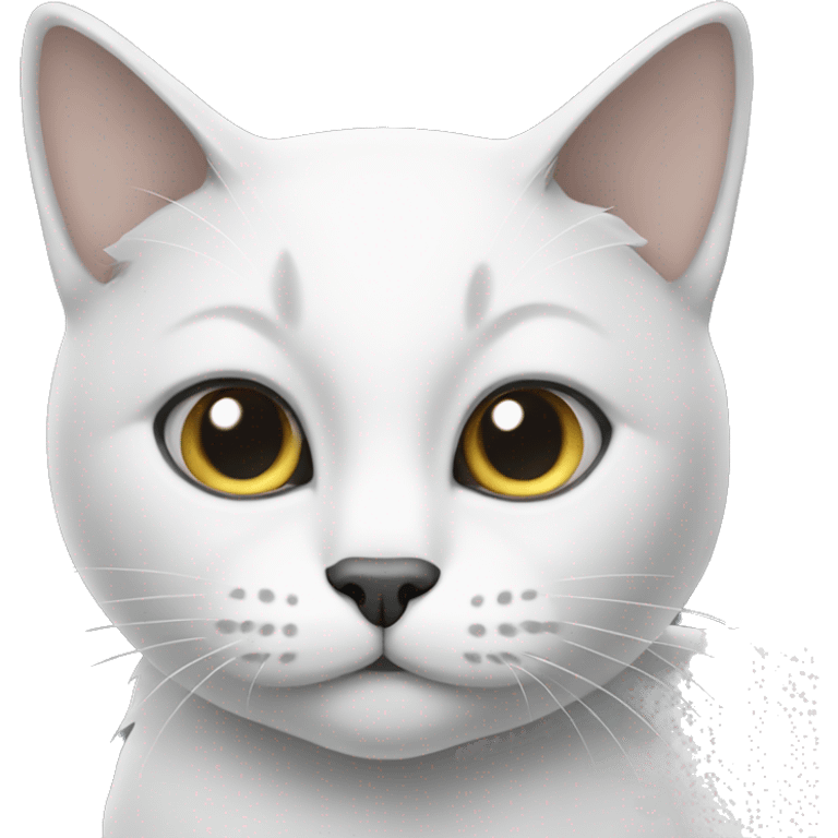 White and grey cat emoji