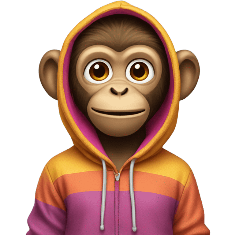 Monkey with hoodie emoji