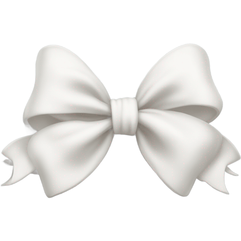 White fluffy bow emoji