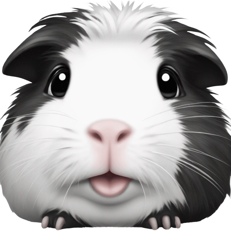 Black and white guinea pig emoji