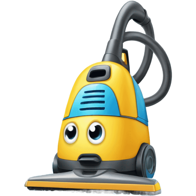 A vacuum cleaner sucking up tears emoji