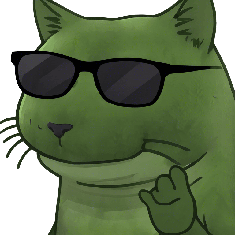 Cat with sunglasses emoji