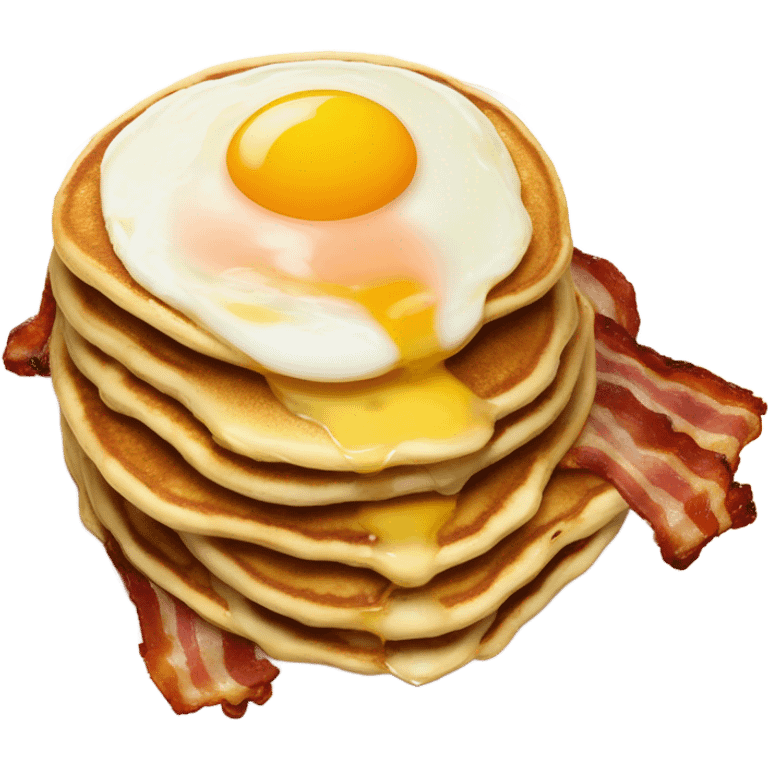 Bacon egg and cheese on a pancake  emoji