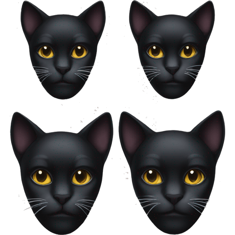  black cat wearing a panther mask emoji