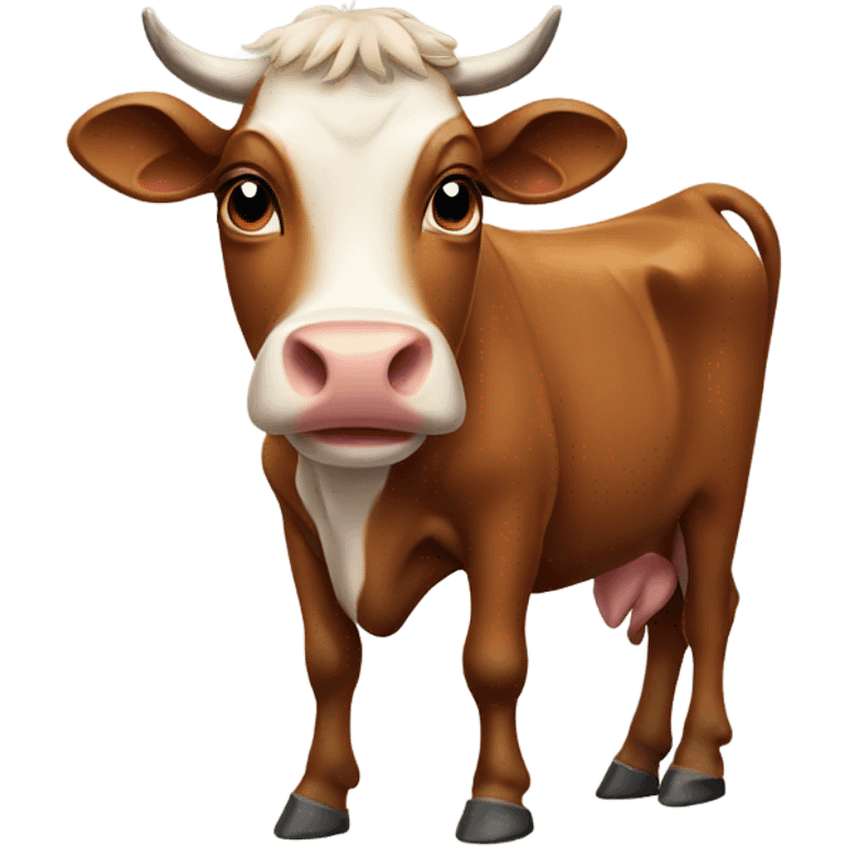 Brown cow emoji