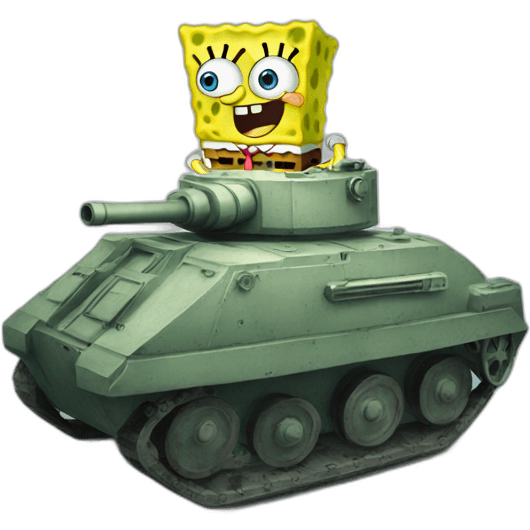 SpongeBob in a tank emoji