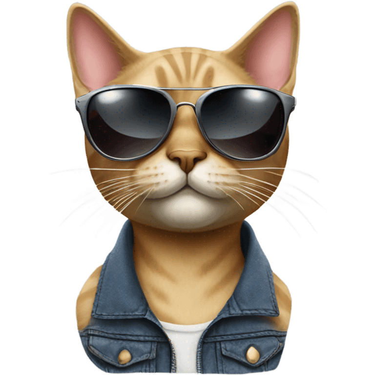 Cat with sunglasses emoji