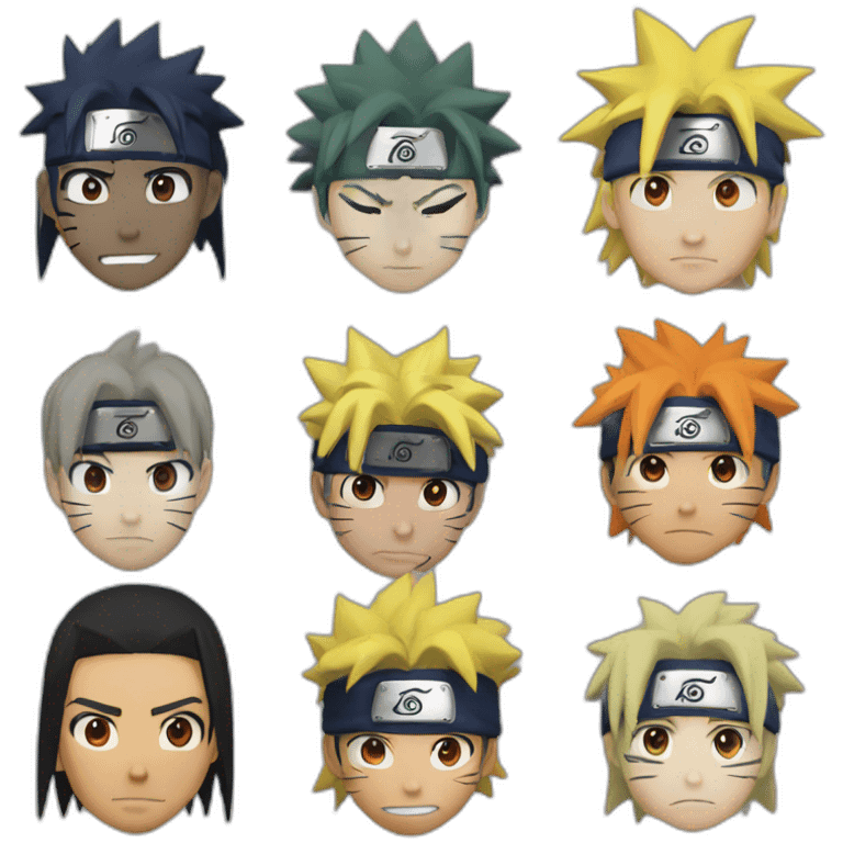 Naruto all charaters emoji