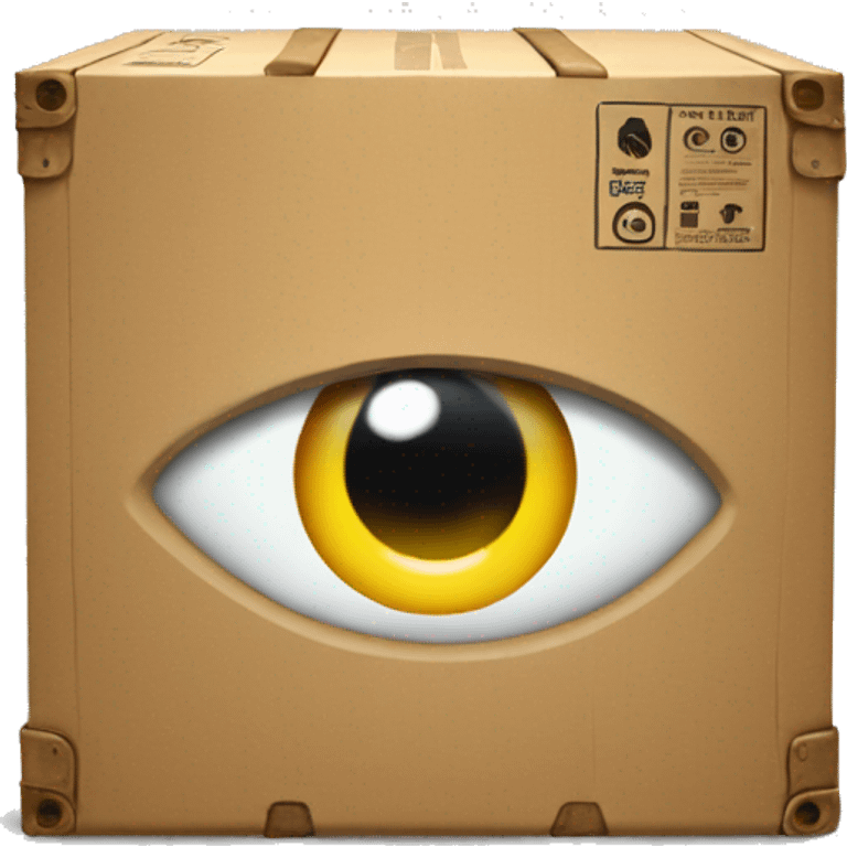 Cargo box with eye emoji