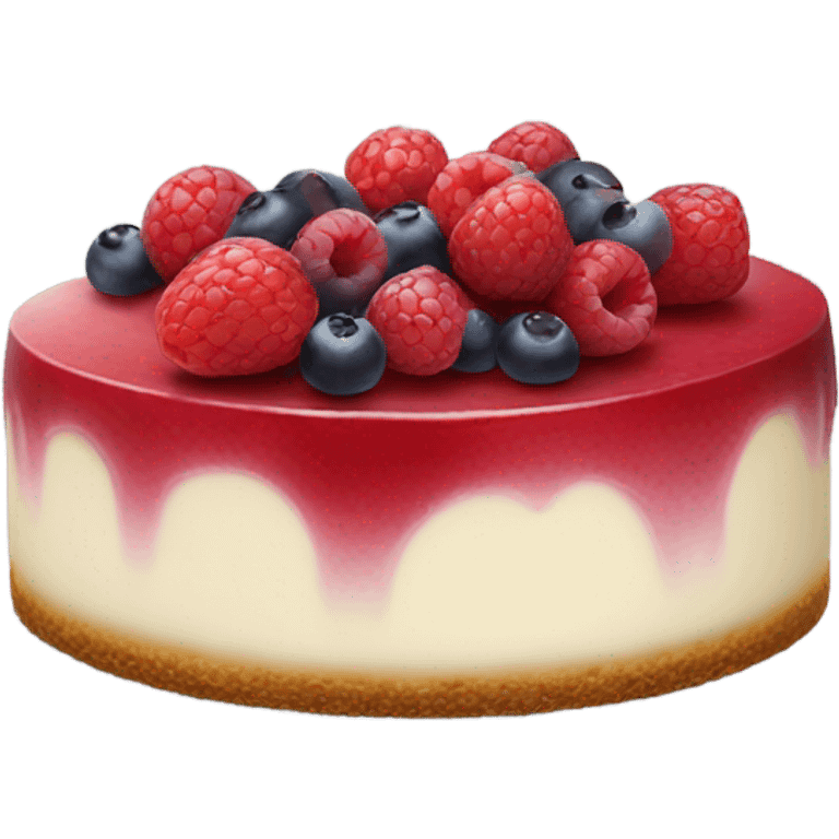 Realistic berry cheesecake  emoji