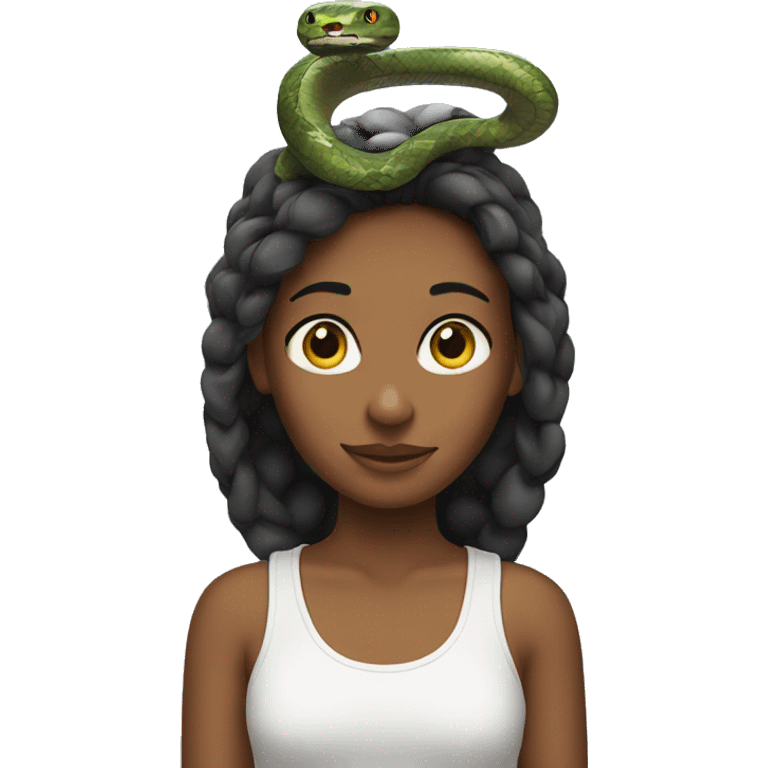 girl with the snake at her head emoji