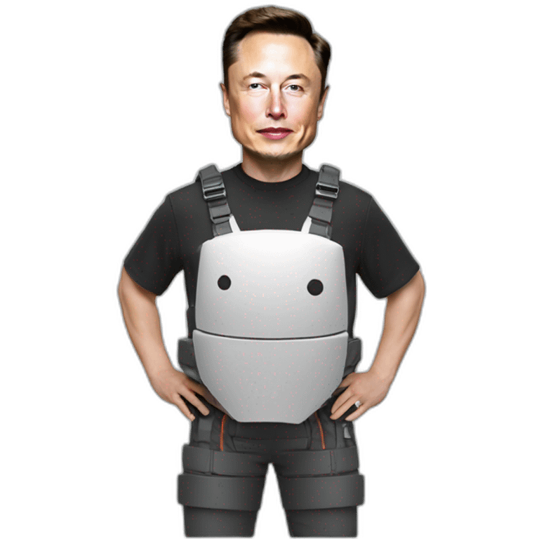 Elon musk with grok emoji