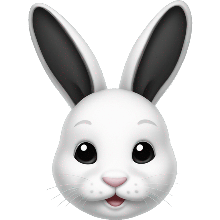 white and black bunny  emoji