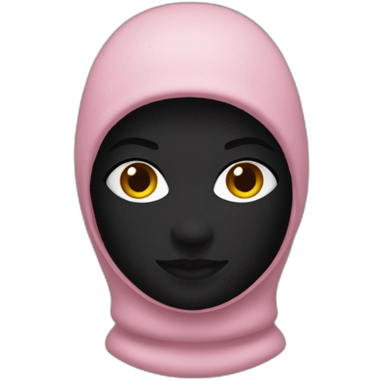 Lacoste black balaclava girl emoji