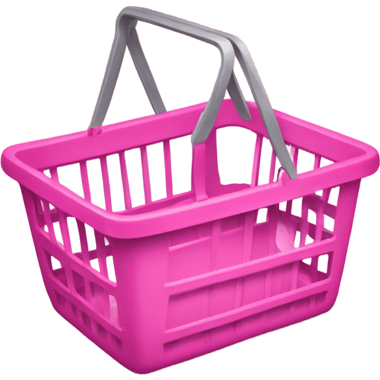 Pink empty shopping basket emoji