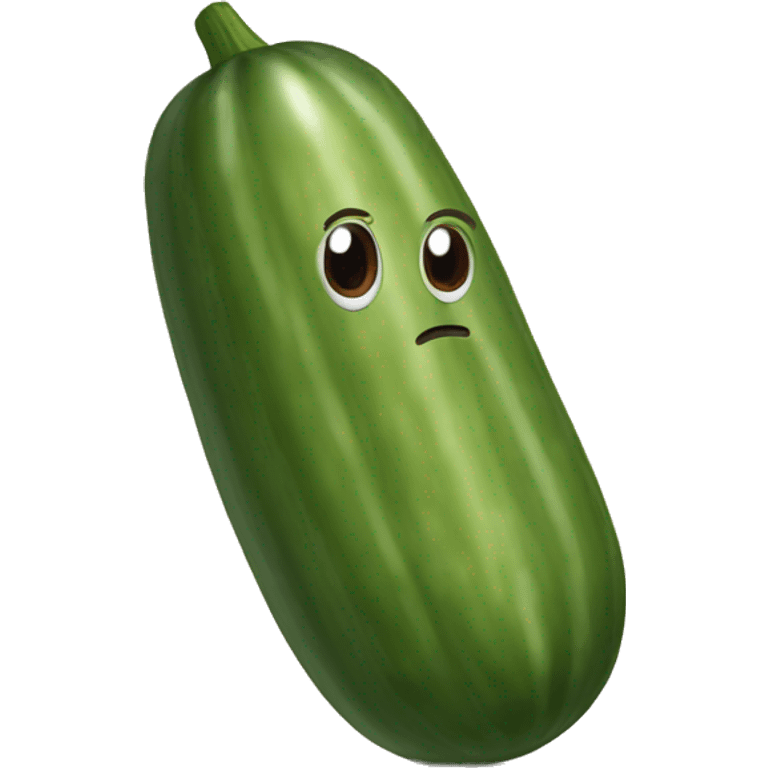 Brown cucumber emoji