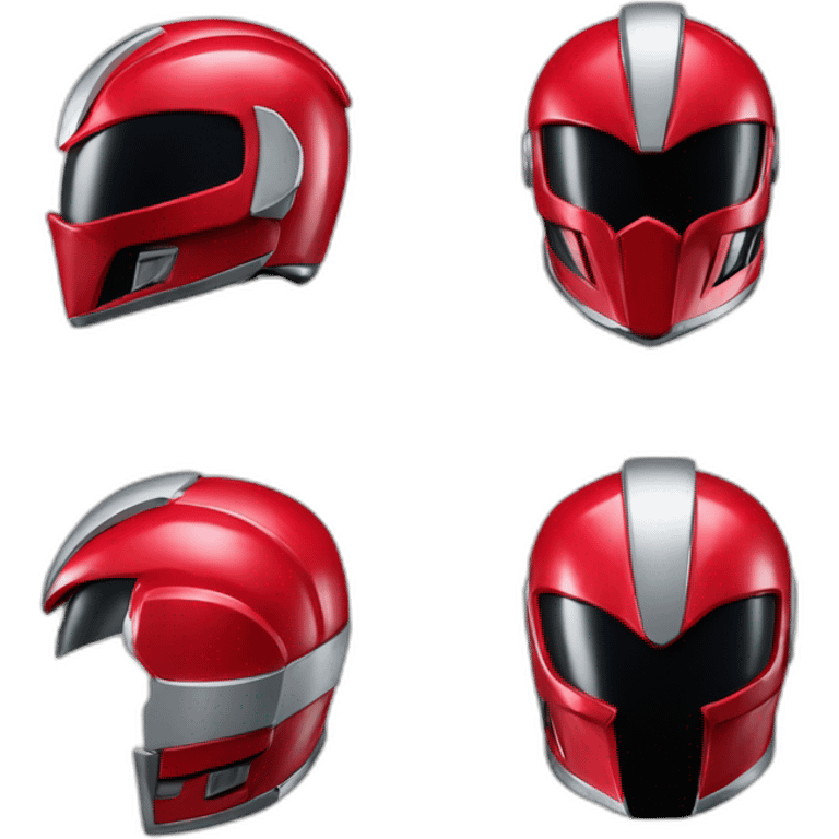 Power rangers red mighty morphin helmet emoji