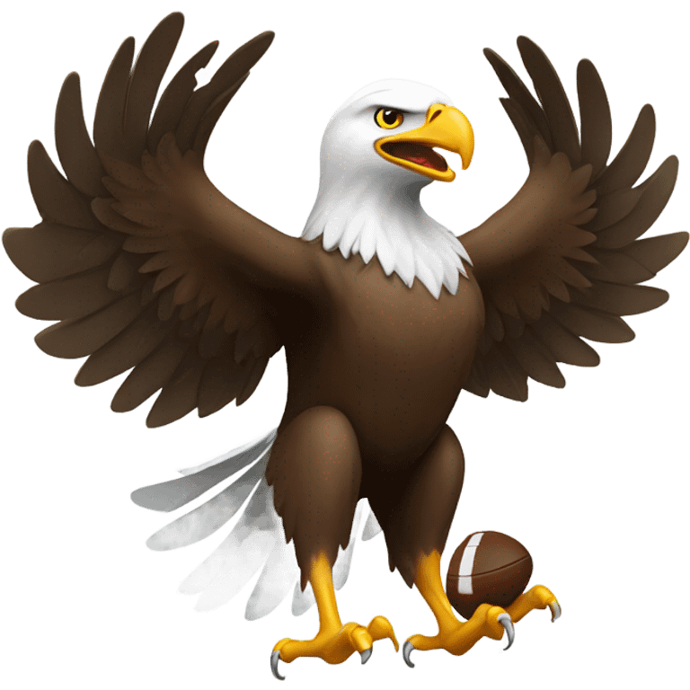 eagle kicking a football emoji