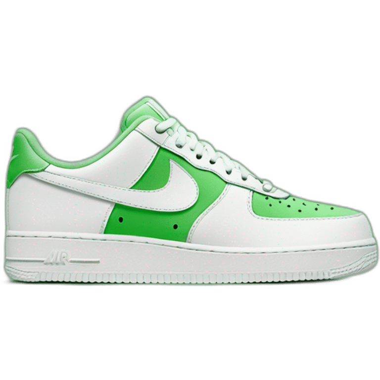 Nike air force 1 green emoji