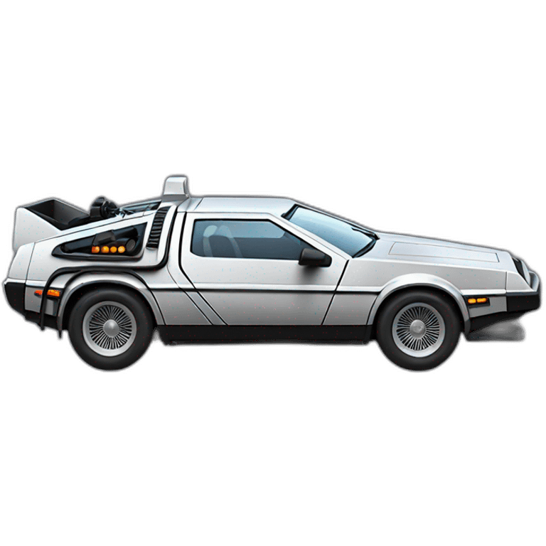 dolorean back in the the future emoji