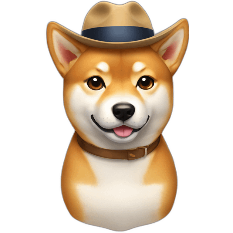 Shiba Inu with a fedora emoji