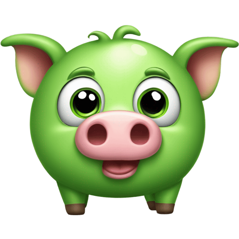 Green pig emoji