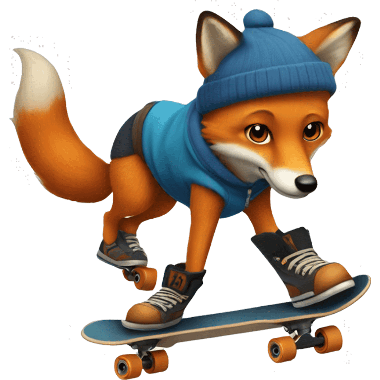 A Fox in skate  emoji