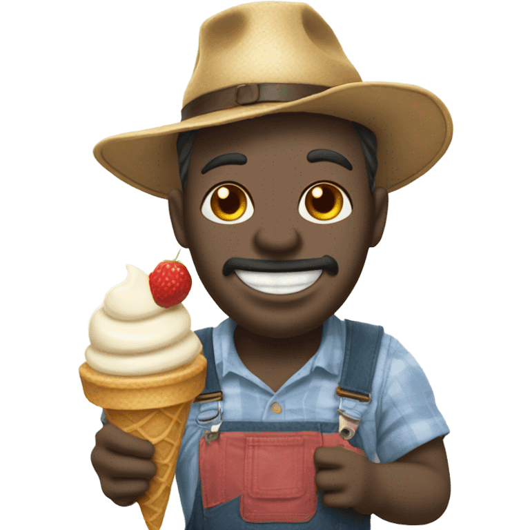 Hillbilly catfish eating ice cream  emoji