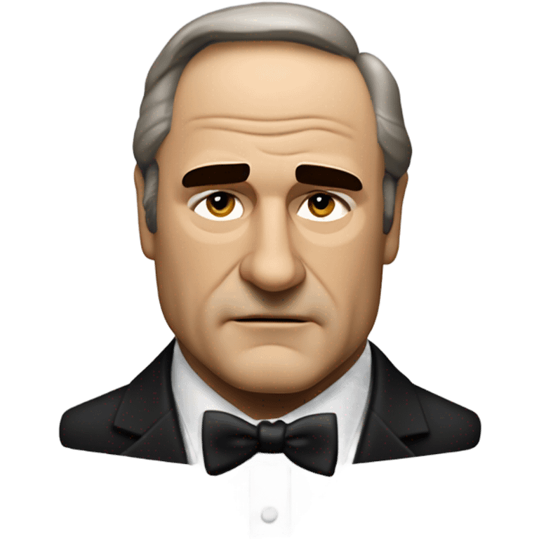 Marlon Brando in the Godfather movie says “happy birthday, Uncle Brucie!” — please include the words in the image emoji