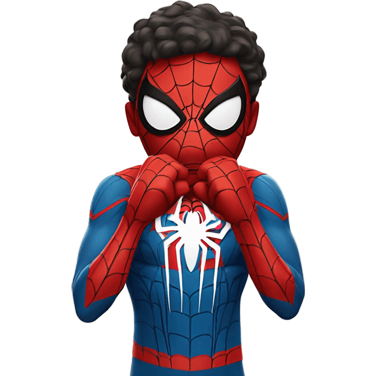 Spider-Man making a heart with his hands  emoji