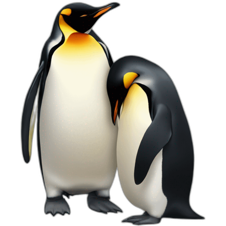 Penguins hugging emoji