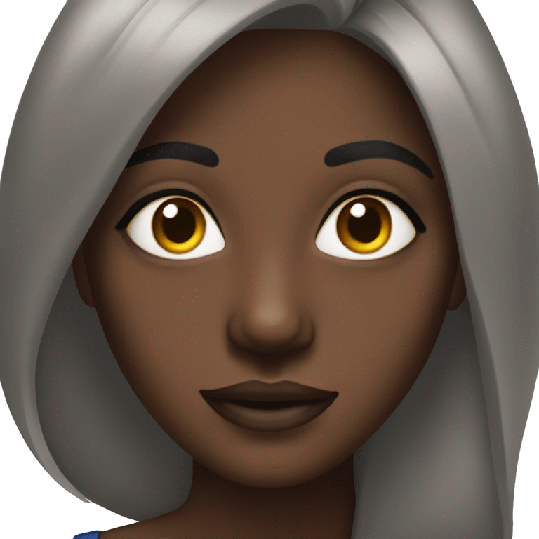 realistic portrait of dark-skinned beauty emoji