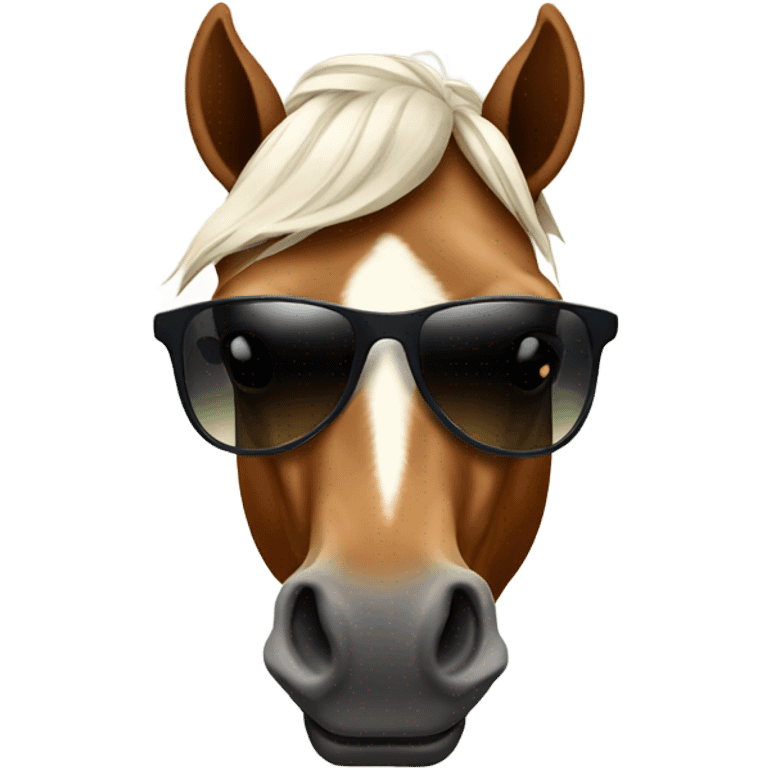 Horse wearing sunglasses  emoji