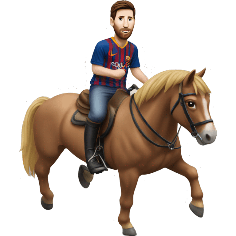 Messi sur un cheval emoji