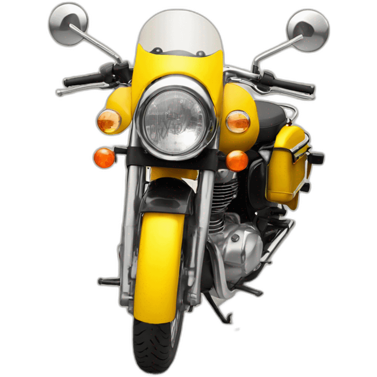 royal enfield yellow  emoji