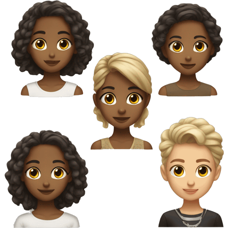 11 year old African olive skin color girl bts fan emoji