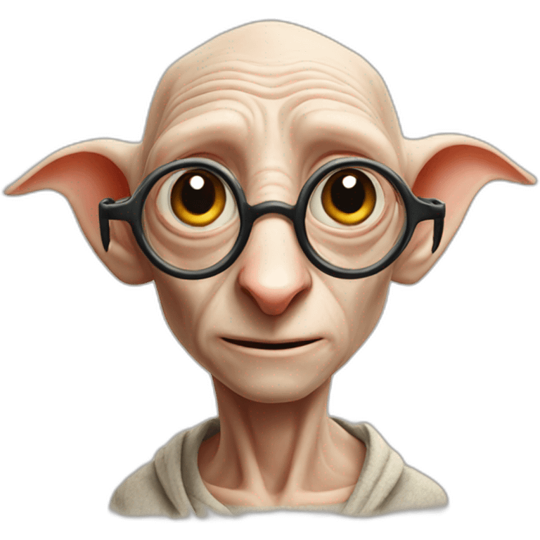 dobby from harry potter with glasses emoji